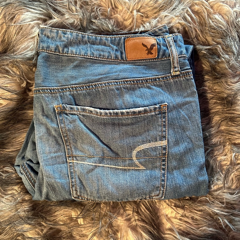 ⭒ american eagle patch jeans